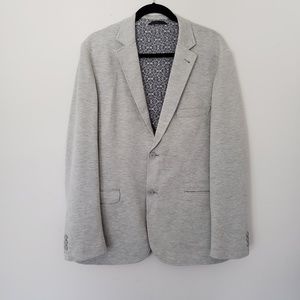 James Campbell Jersey Knit Gray 2 Button Blazer
